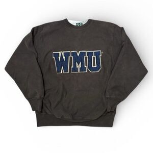 VTG Western Michigan University Sweatshirt XL WMU Brown Crewneck MV Sport 90s